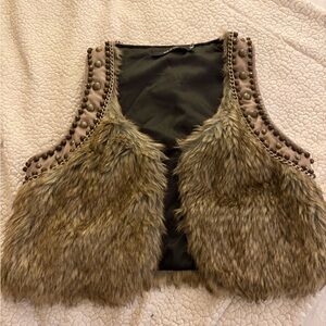 Ark & Co Black Vest with Studded Accents